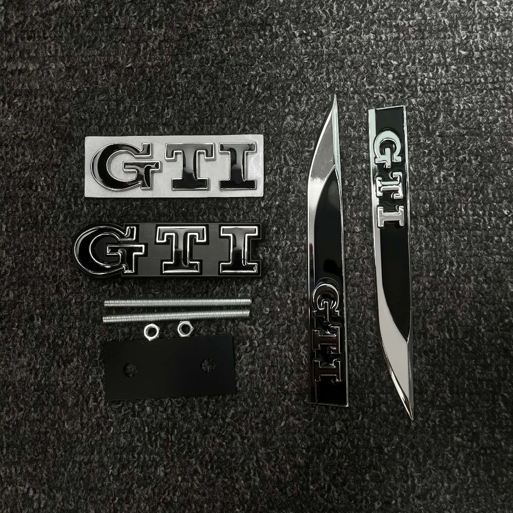 3Pcs 3D Metal Car Trunk Logo Sticker Grill Emblems Badge Decals For VW Golf 2 3 4 5 6 8 MK2 MK3 MK4 MK5 MK6 MK8 GTI Auto Parts