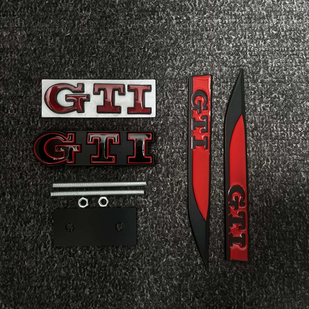 3Pcs 3D Metal Car Trunk Logo Sticker Grill Emblems Badge Decals For VW Golf 2 3 4 5 6 8 MK2 MK3 MK4 MK5 MK6 MK8 GTI Auto Parts
