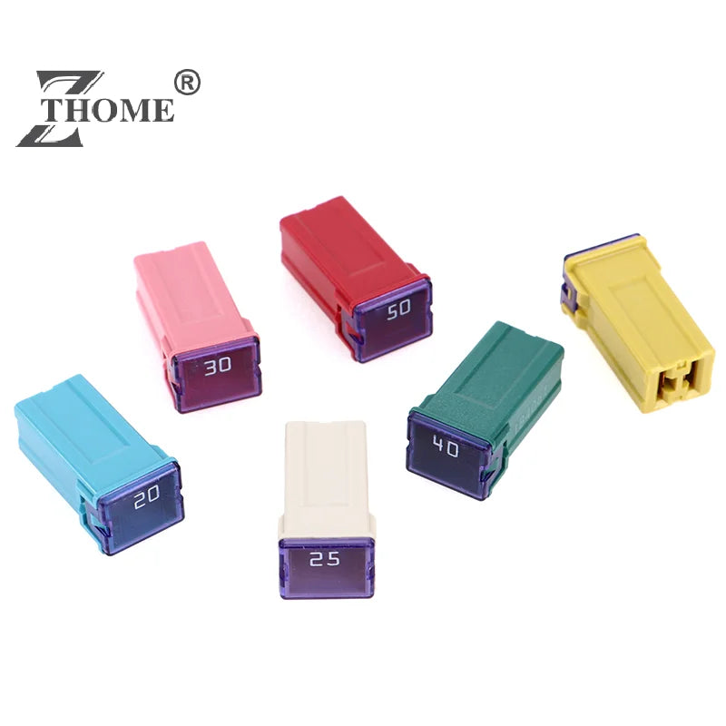 1Pc Mini Square Fuse 32V 20A 25A 30A 40A 50A60A Automotive Car Fuse With Plastic Box
