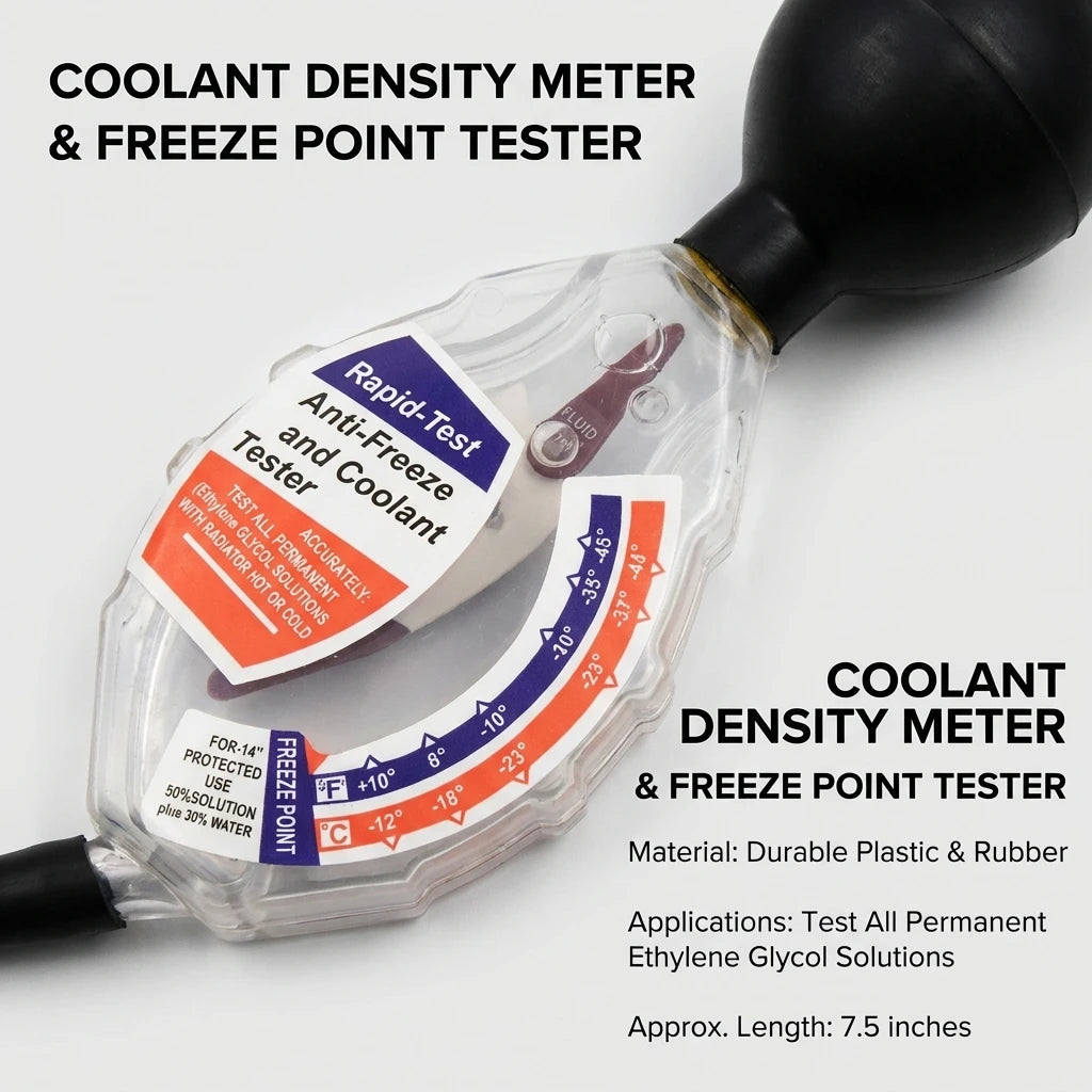 Car Radiator Coolant Tester, Durable Antifreeze Tester Tool for Cooling System, Auto Replacement Parts, High Accuracy Dial