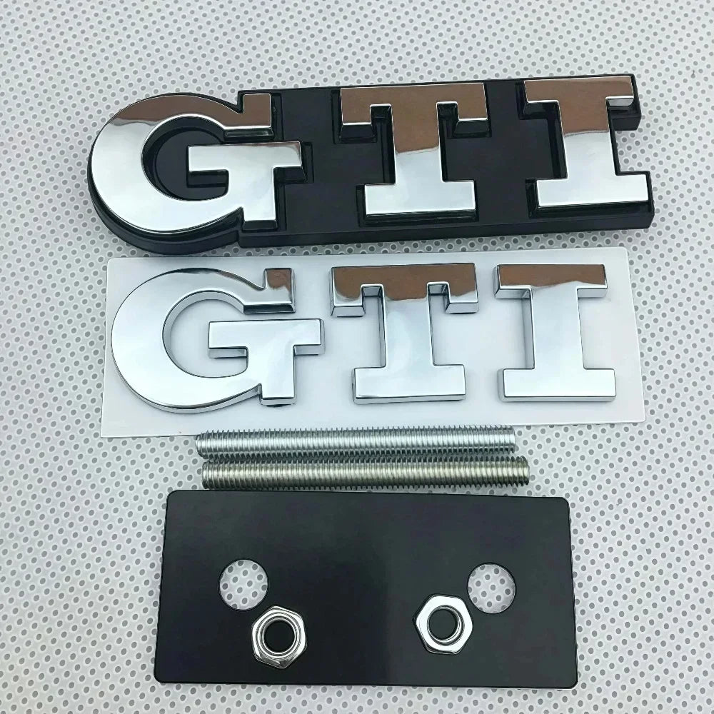 3Pcs 3D Metal Car Trunk Logo Sticker Grill Emblems Badge Decals For VW Golf 2 3 4 5 6 8 MK2 MK3 MK4 MK5 MK6 MK8 GTI Auto Parts
