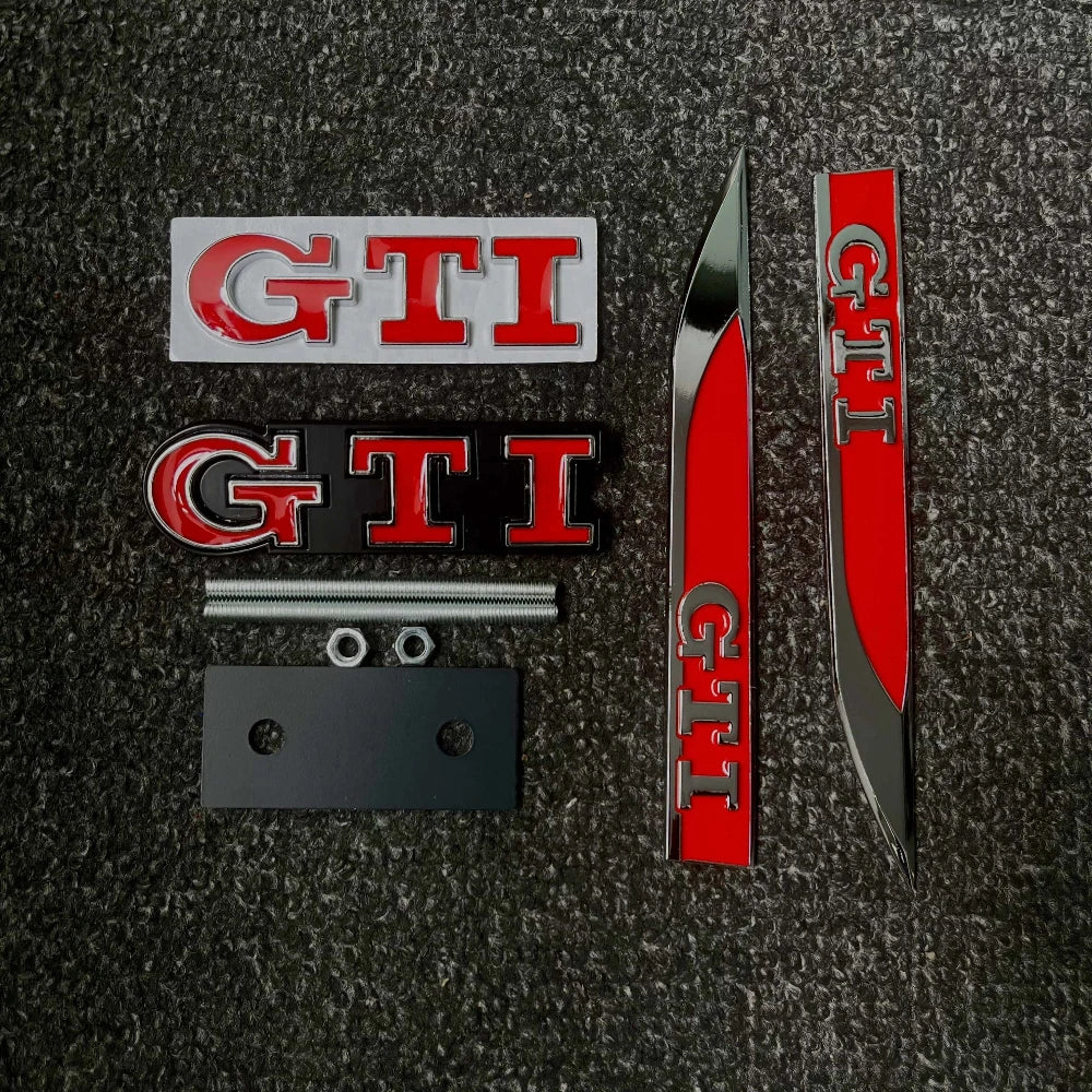 3Pcs 3D Metal Car Trunk Logo Sticker Grill Emblems Badge Decals For VW Golf 2 3 4 5 6 8 MK2 MK3 MK4 MK5 MK6 MK8 GTI Auto Parts